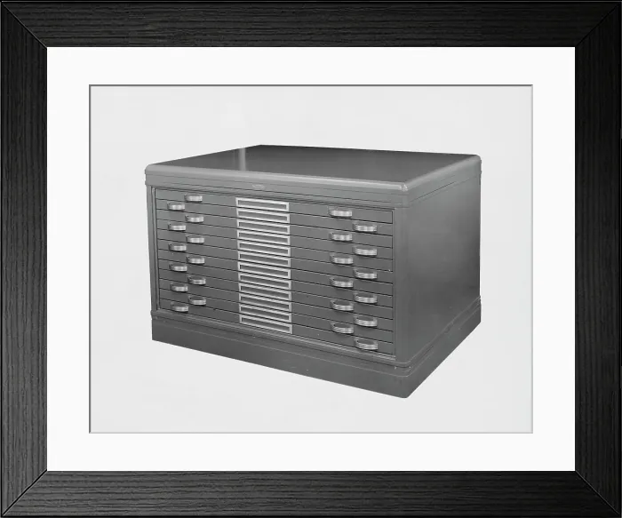 Framed Print : Plan Chest On A White Background