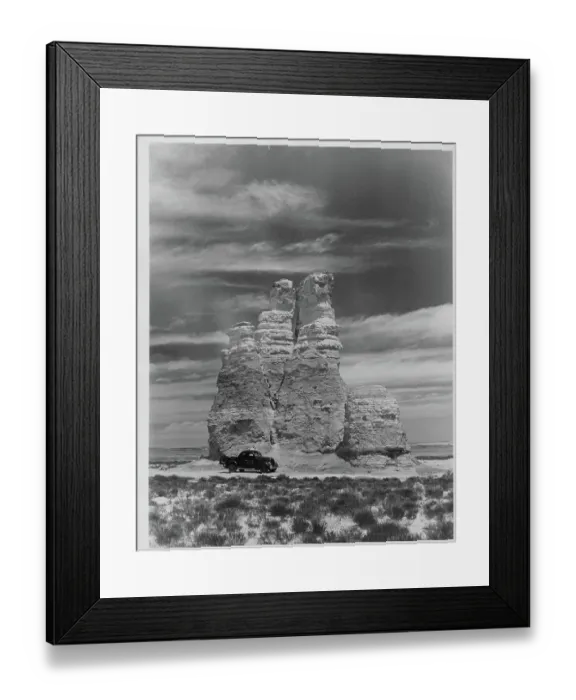 Framed Print : Kansas. Castle Rock, a large limestone pillar landmark in Gove County