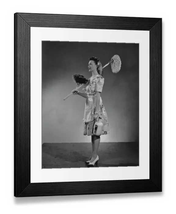 Framed Print : Cleaning Lady