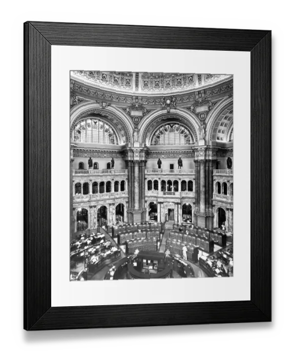 Framed Print : Library Of Congress Reading Room Framed Print : Library Of Congress Reading Room