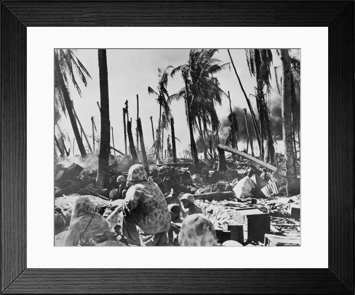 Framed Print : Marines On Tarawa Framed Print : Marines On Tarawa