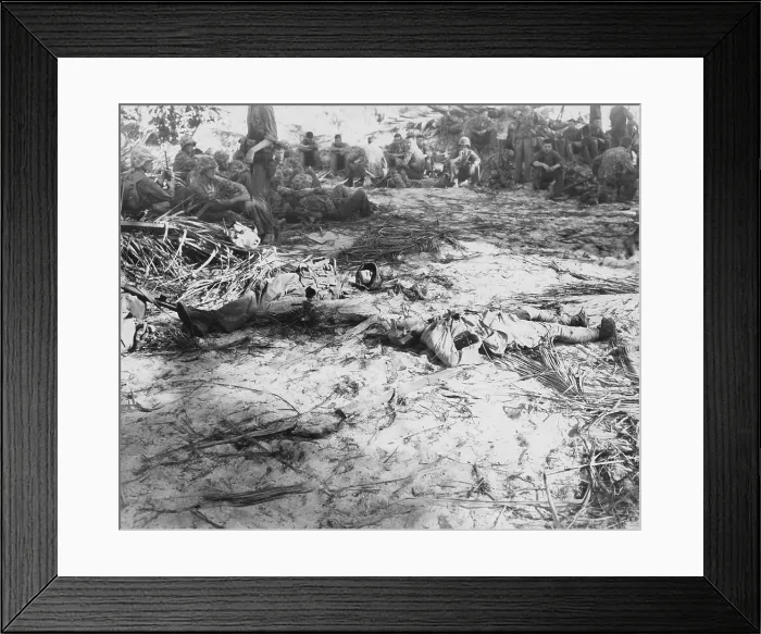 Framed Print : Tarawa Casualties Framed Print : Tarawa Casualties