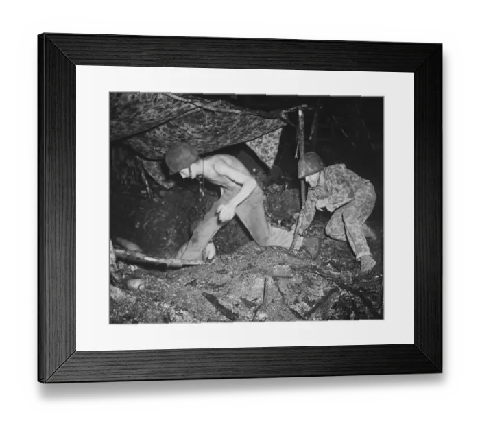 Framed Print : Marines Take Cover Framed Print : Marines Take Cover