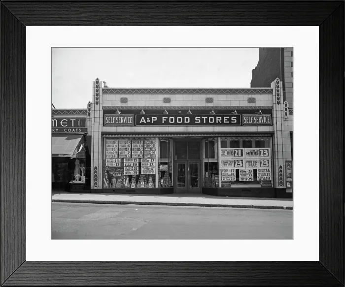 Framed Print : A&P Self-Service Food Stores Framed Print : A&P Self-Service Food Stores