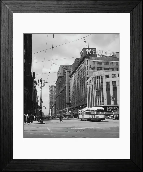 Framed Print : Woodward Avenue, Downtown Detroit, Michigan Framed Print : Woodward Avenue, Downtown Detroit, Michigan