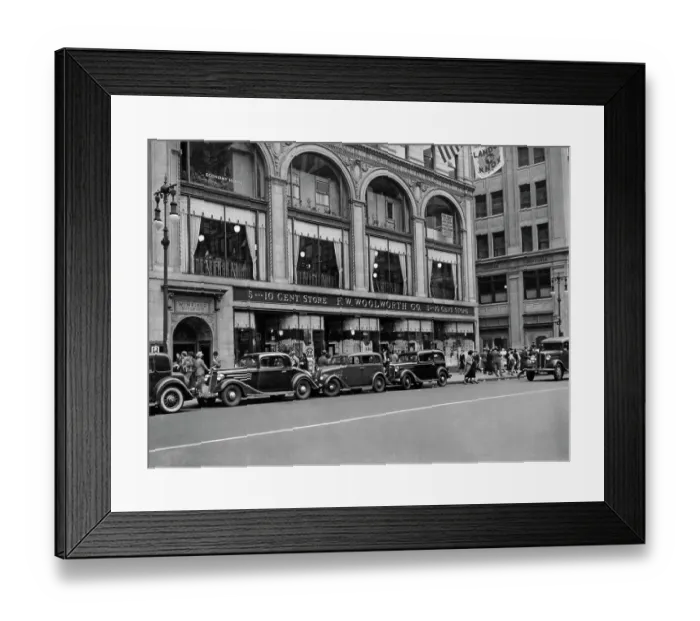 Framed Print : F. W. Woolworth Company 5c. & 10c. Store, 40th & 5th, NYC Framed Print : F. W. Woolworth Company 5c. & 10c. Store, 40th & 5th, NYC