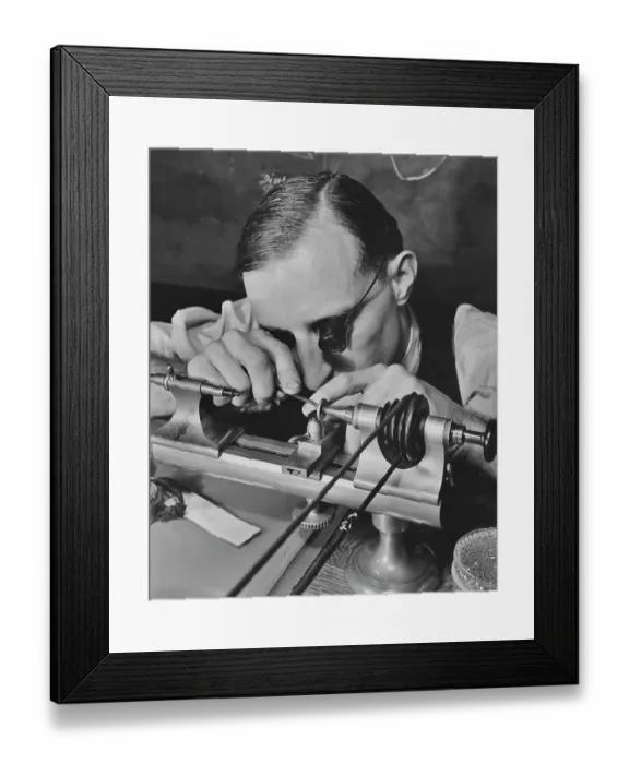 Framed Print : At Jeweller At Work