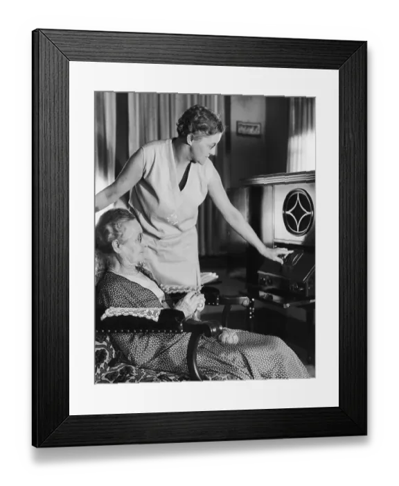 Framed Print : Radio Listeners Framed Print : Radio Listeners