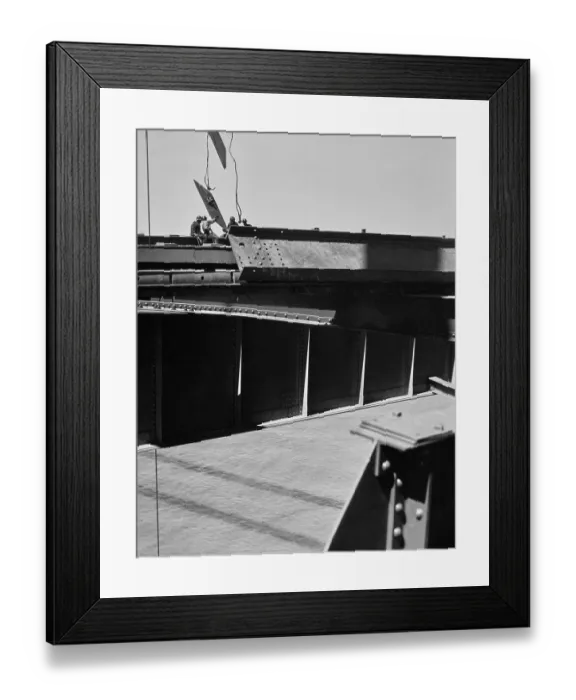 Framed Print : Golden Gate Bridge Construction Framed Print : Golden Gate Bridge Construction
