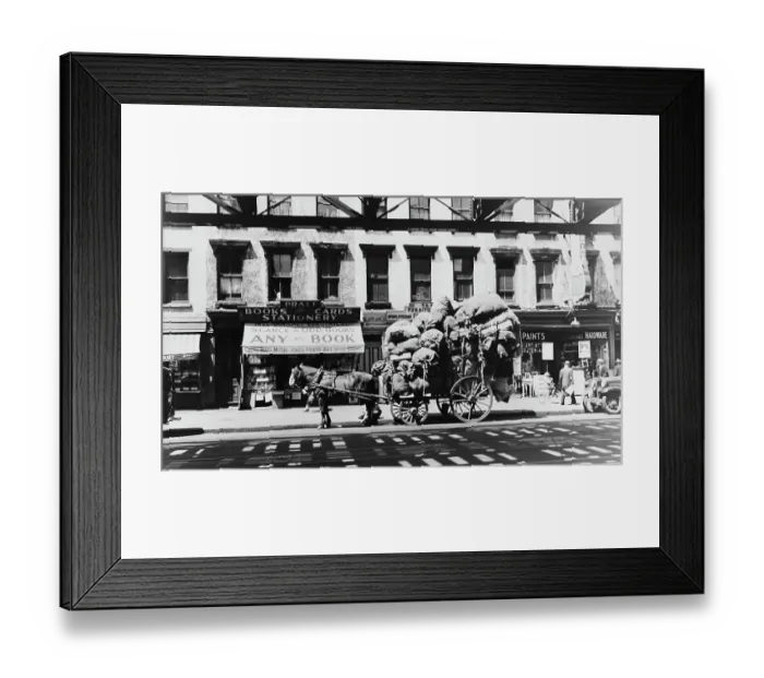 Framed Print : Loaded Cart On 6th Avenue Framed Print : Loaded Cart On 6th Avenue