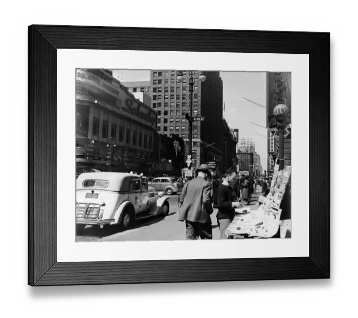Framed Print : Street Scene In Times Square Framed Print : Street Scene In Times Square