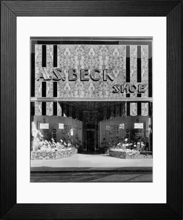 Framed Print : AS Beck Shoe Store Framed Print : AS Beck Shoe Store