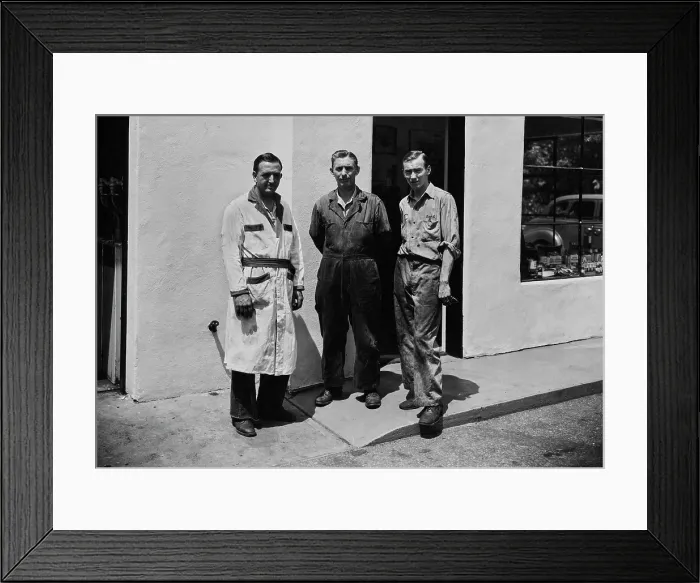 Framed Print : Automobile Service Station Framed Print : Automobile Service Station
