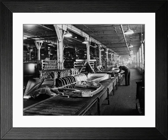 Framed Print : Chrysler Corporation Production Line, Detroit, Michigan Framed Print : Chrysler Corporation Production Line, Detroit, Michigan