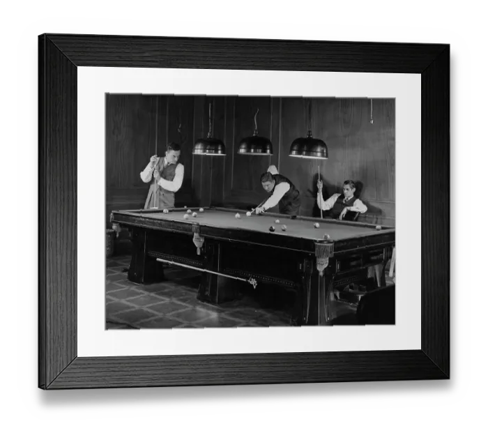 Framed Print : Well-Dressed Pool Players Framed Print : Well-Dressed Pool Players