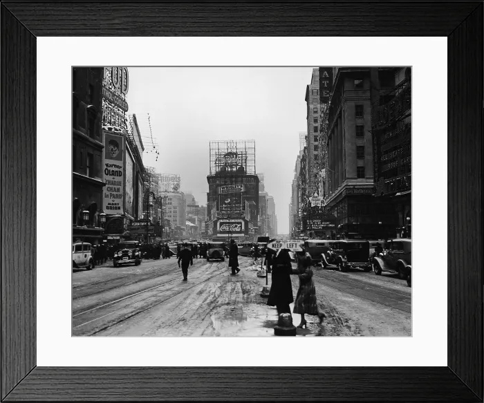 Framed Print : Time Square, January 1935 Framed Print : Time Square, January 1935