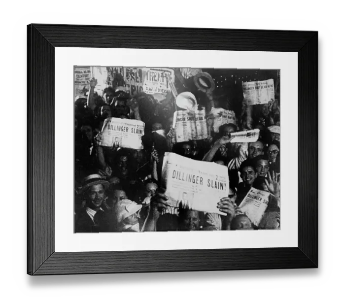 Framed Print : Dillinger Slain! Framed Print : Dillinger Slain!