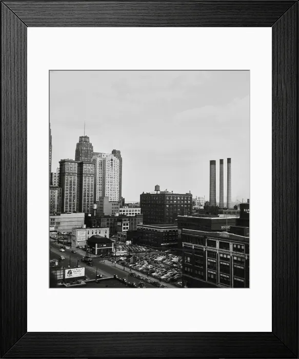 Framed Print : Detroit Skyline Framed Print : Detroit Skyline