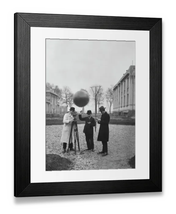 Framed Print : Weathermen At Le Bourget Airport, Circa 1930