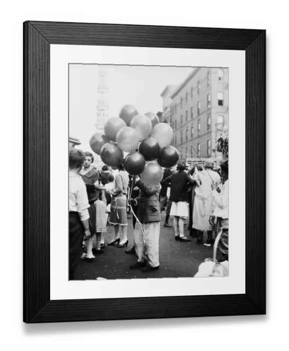 Framed Print : Balloon Seller On The Feast Of St Anthony Framed Print : Balloon Seller On The Feast Of St Anthony
