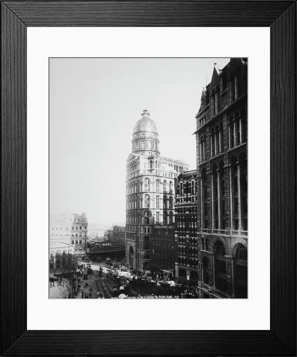 Framed Print : Newspaper Row, New York Framed Print : Newspaper Row, New York