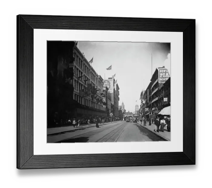 Framed Print : Looking West Along 14th Street To Sixth Avenue, NYC Framed Print : Looking West Along 14th Street To Sixth Avenue, NYC