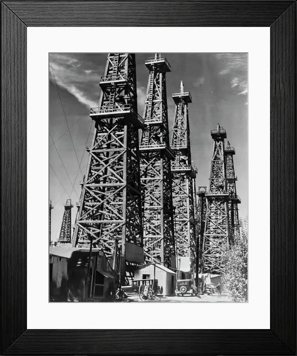 Framed Print : Signal Hill Oil Derricks Framed Print : Signal Hill Oil Derricks