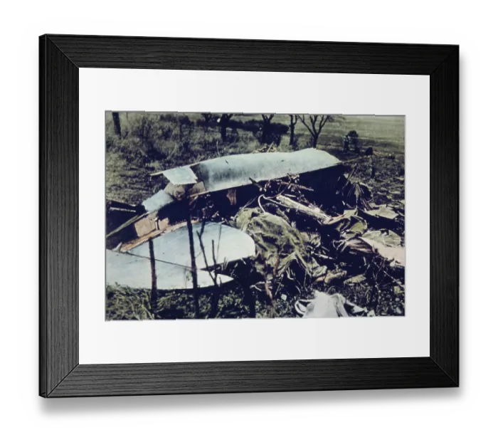 Framed Print : German Plane Wreckage, WW1 Framed Print : German Plane Wreckage, WW1