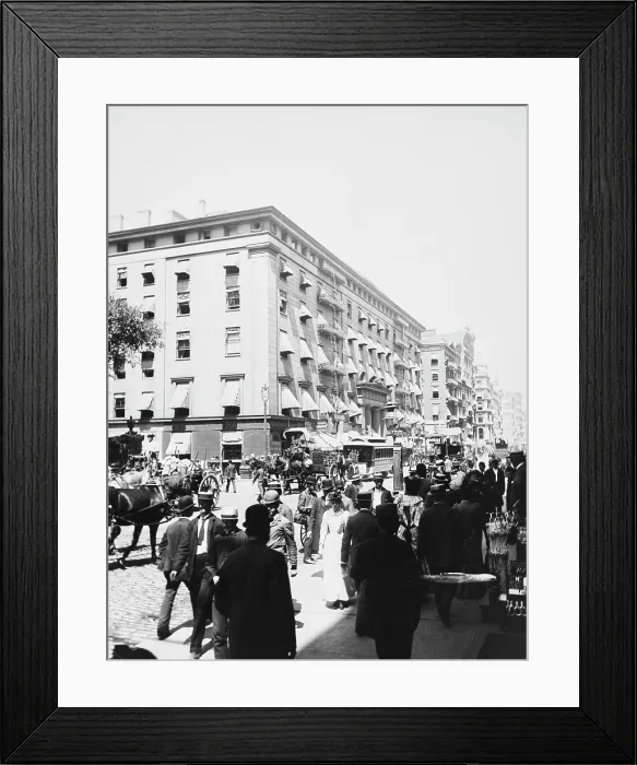 Framed Print : Traffic Outside The Astor House Framed Print : Traffic Outside The Astor House