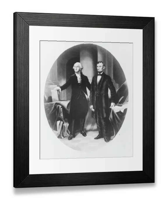 Framed Print : George Washington And Abraham Lincoln Framed Print : George Washington And Abraham Lincoln