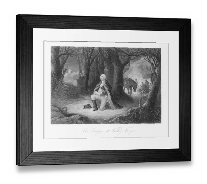Framed Print : George Washington Praying Framed Print : George Washington Praying