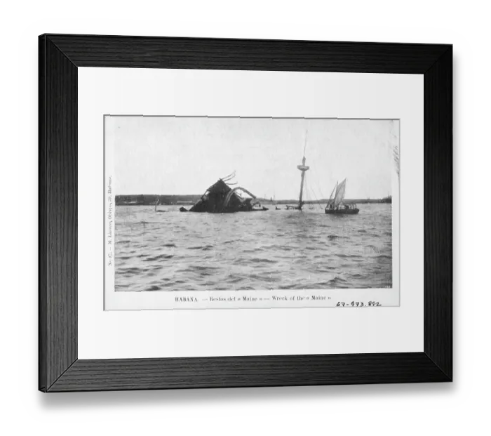 Framed Print : USS Maine Wreck Framed Print : USS Maine Wreck
