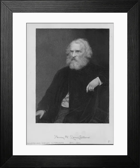 Framed Print : Henry Wadsworth Longfellow Framed Print : Henry Wadsworth Longfellow