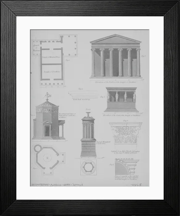 Framed Print : Classical Greek Architecture