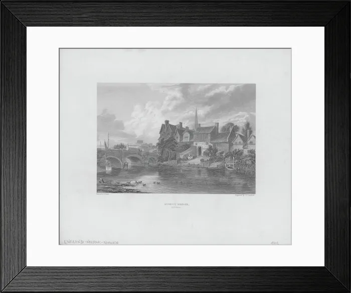 Framed Print : Bishop's Bridge In Norwich Framed Print : Bishop's Bridge In Norwich