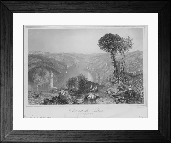 Framed Print : The Rhine At Oberwesel Framed Print : The Rhine At Oberwesel