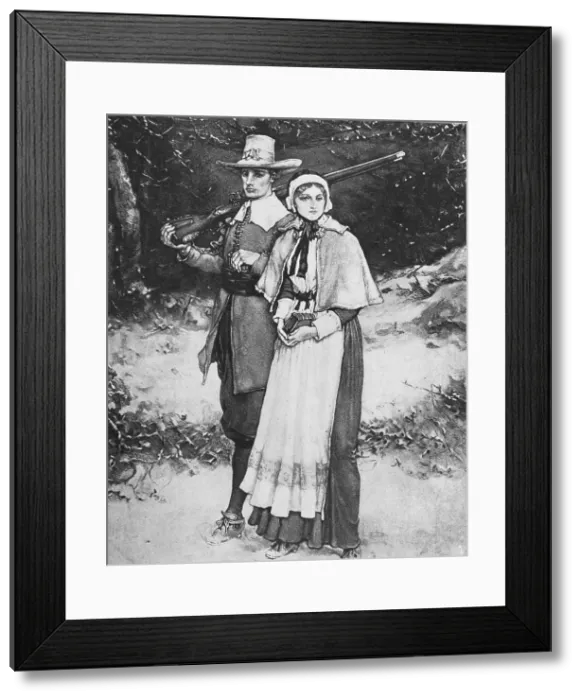 Framed Print : John And Priscilla Alden