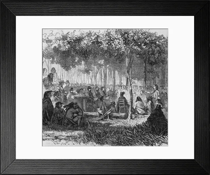 Framed Print : Comanches & Americans Confer Framed Print : Comanches & Americans Confer