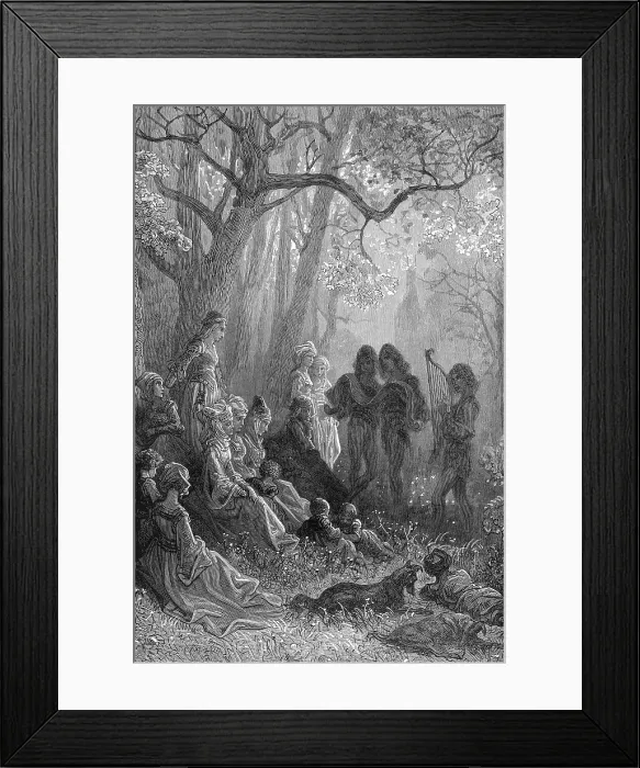 Framed Print : Queen Eleanor & Her Troubadours Framed Print : Queen Eleanor & Her Troubadours