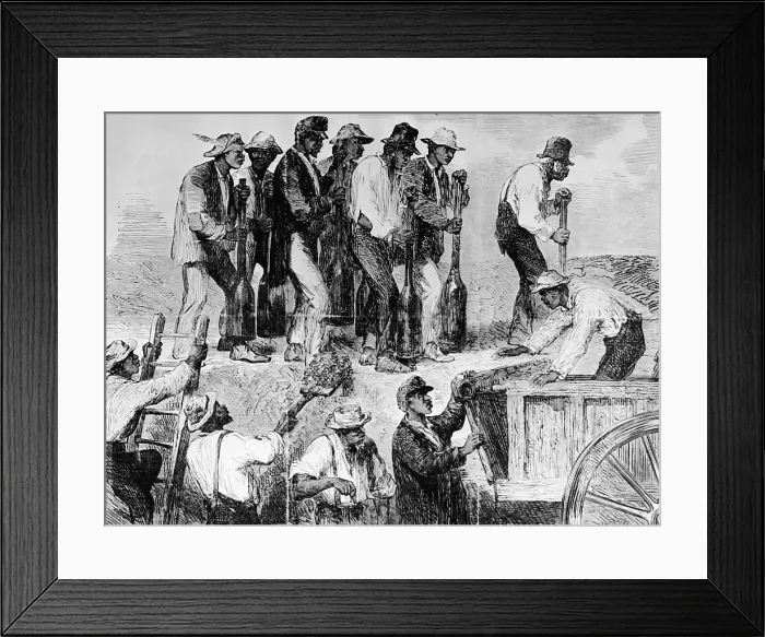Framed Print : Enslaved Men During American Civil War