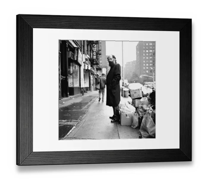 Framed Print : Allen Ginsberg on East 14 Framed Print : Allen Ginsberg on East 14