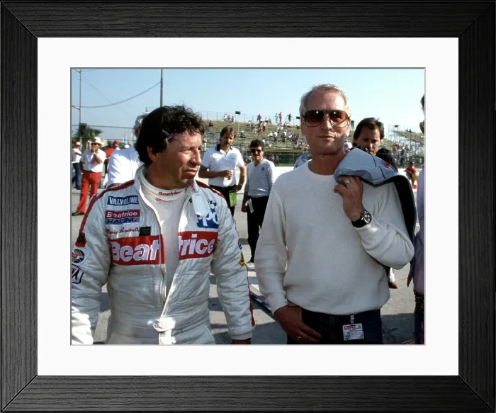 Framed Print : Paul Newman and Mario Andretti at Toyota Long Beach Grand Prix Race 1985 Framed Print : Paul Newman and Mario Andretti at Toyota Long Beach Grand Prix Race 1985