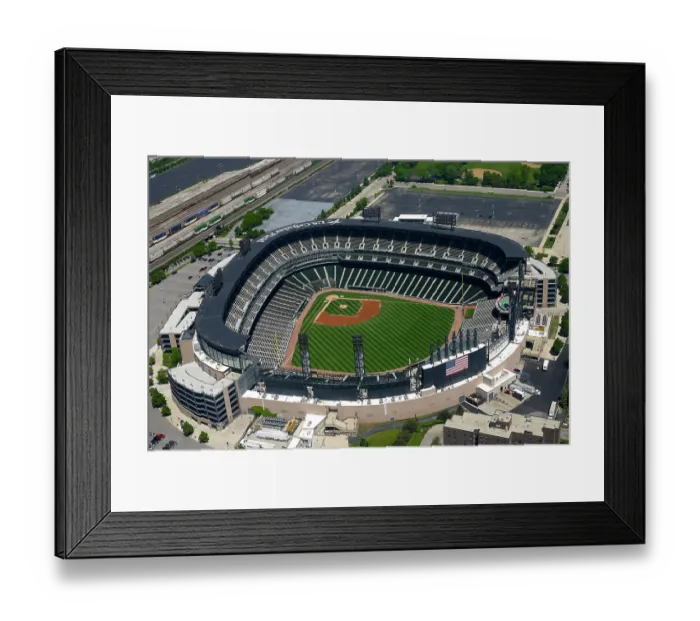 Framed Print : Aerial View Of US Cellular Field Framed Print : Aerial View Of US Cellular Field