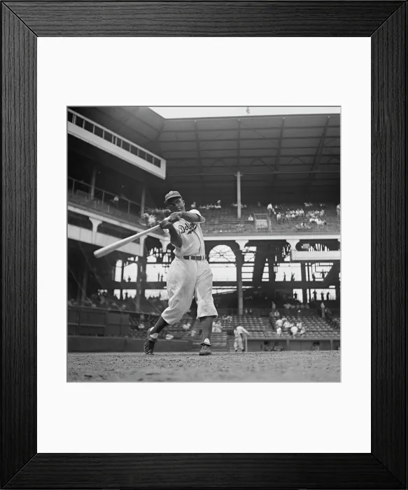 Framed Print : Jackie Robinson With The Brooklyn Dodgers Framed Print : Jackie Robinson With The Brooklyn Dodgers