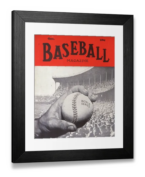 Framed Print : Baseball Magazine Cover With A Baseball In A Pitcher's Hand Framed Print : Baseball Magazine Cover With A Baseball In A Pitcher's Hand