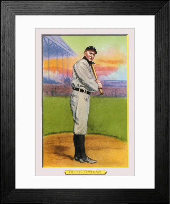 Framed Print : Illustrated Portrait Of Ty Cobb Framed Print : Illustrated Portrait Of Ty Cobb