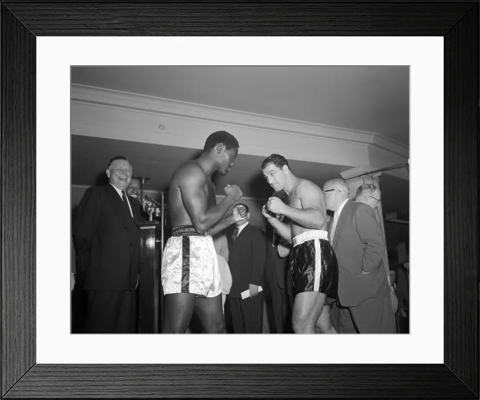 Framed Print : Rocky Marciano vs. Ezzard Charles Framed Print : Rocky Marciano vs. Ezzard Charles