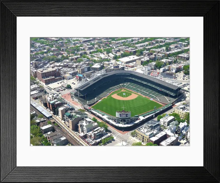 Framed Print : Aerial View Of Wrigley Field Framed Print : Aerial View Of Wrigley Field