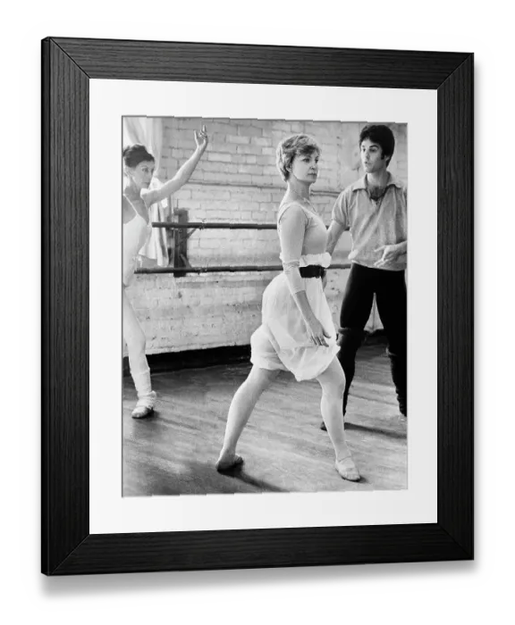 Framed Print : Joanne Woodward Rehearses At The Lichine Ballet Academy Framed Print : Joanne Woodward Rehearses At The Lichine Ballet Academy