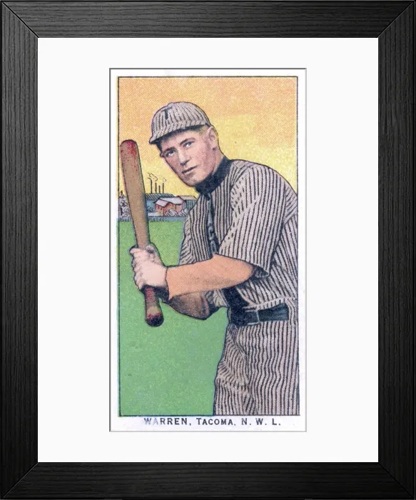 Framed Print : Cigarette Card Of Tacoma's Bill Warren Framed Print : Cigarette Card Of Tacoma's Bill Warren
